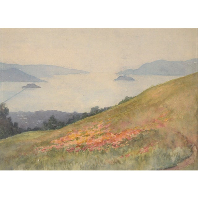 Serene watercolor by an unknown artist (20th Century), in the style of Elmer Wachtel (American, 1864 - 1929). This mid-...