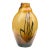 Vintage Romanian 12.5” Amber Art Glass Vase by Mihai Topescu For Sale