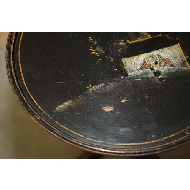 Antique Victorian Chinese Chinoiserie Lacquered Table, 1880 For Sale - Image 16 of 17