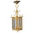 Spanish Neoclassical Revival Style Figural Gilt Iron Lantern or Pendant For Sale