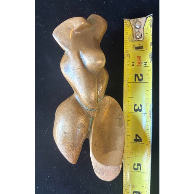 1960s Mid-Century Modern Biomorphic Solid Bronze Female Torso Sculpture For Sale - Image 5 of 9