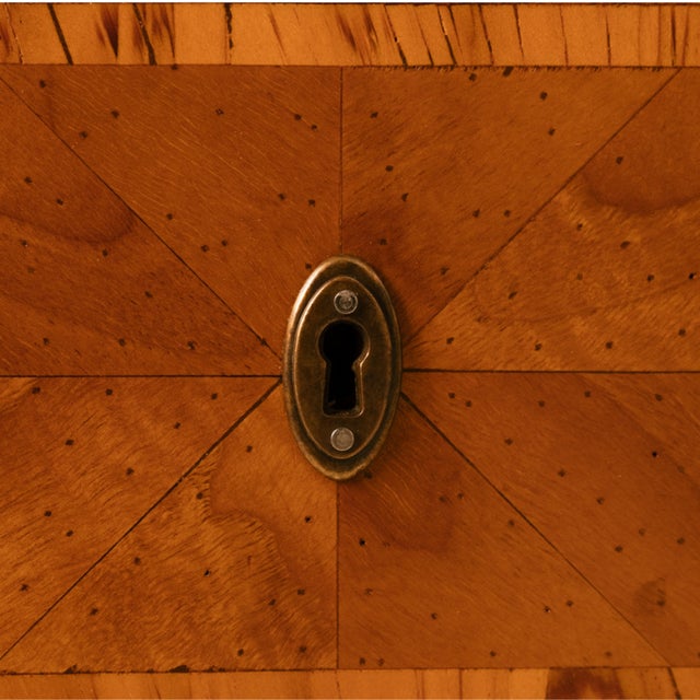 Neoclassical Chevron Chest of Drawers with Italian Marquetry For Sale - Image 4 of 5