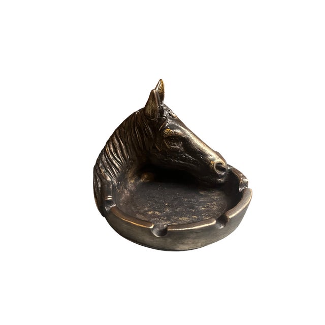 Brass Horse Head Ashtray For Sale - Image 10 of 10