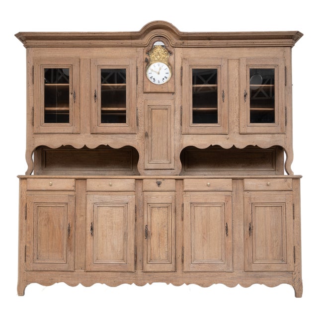 Large Oak 2-Part Buffet, France, 1780s For Sale