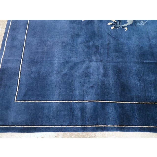 Mid 20th Century Galerie Shabab Collection Mid-20th Century Chinese Peking Small Room Size Carpet For Sale - Image 5 of 8