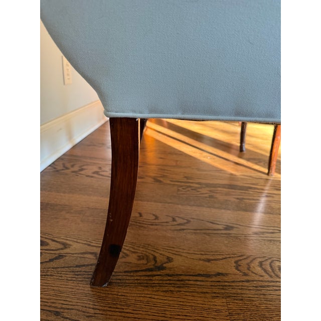 White Hollywood Roll Arm Tufted Chairs (Pair) For Sale - Image 8 of 9