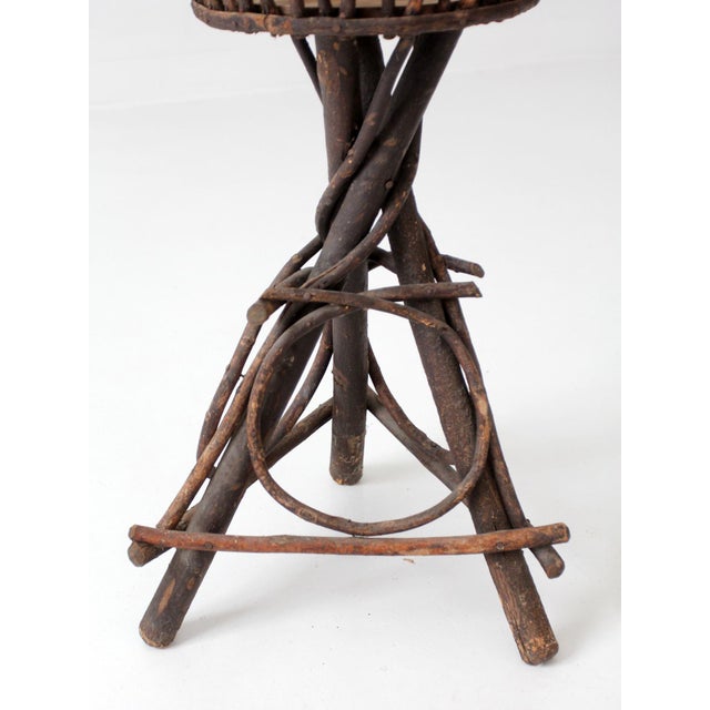 Antique Adirondack Twig Plant Stand For Sale - Image 6 of 18