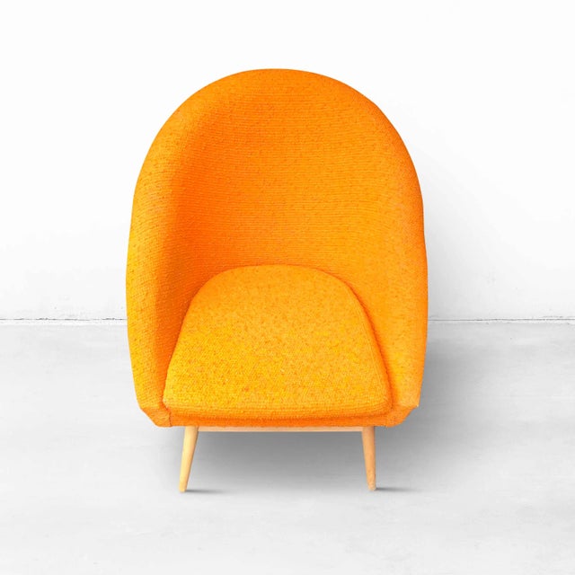 Set of Shell Armchairs in Orange, 1960s For Sale - Image 6 of 10