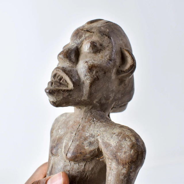 Early 20th Century Early 20th Century Kongo Double Sided Male and Female Wood Figure For Sale - Image 5 of 13