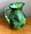 Vintage Green Leaf Motif Ceramic Pitcher For Sale - Image 13 of 13
