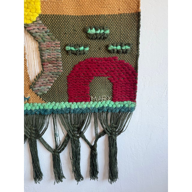 Brazilian Modern Natural Fiber Wall Art Tapestry, 1980s For Sale - Image 10 of 12