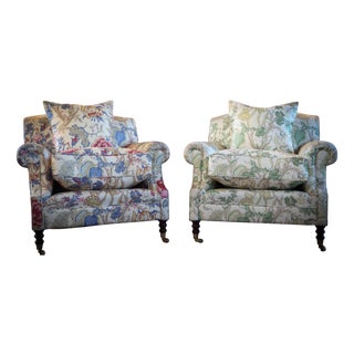 Laid Back Armchairs by George Smith, 2010s, Set of 2 For Sale
