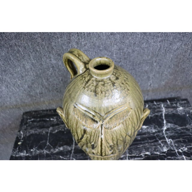 Expressionism Terra-Cotta Face Jug For Sale - Image 3 of 7