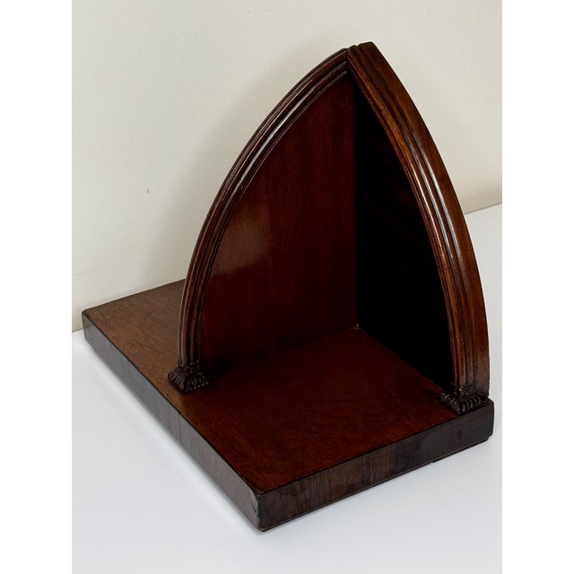 Early 19th Century Small Gothic Ecclesiastic Convent Georgian Wall Mounted Bookends Shelf For Sale - Image 6 of 10