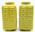 Pair of Qing Dynasty (Kangxi/Yongzheng Reigns) Cong-Shaped Yellow Glaze Vases Yongzheng Reign: 10.75"x5.5"x5.5" Kangxi...