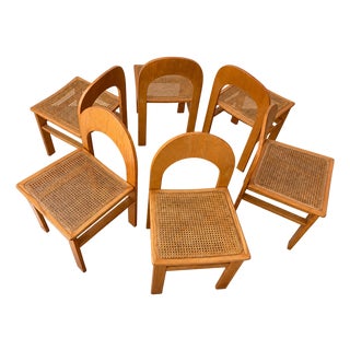 1970s Arcadia Dining Chairs Attributed to A. Caraceni for Tagliabue, Set of 6 For Sale