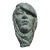 Late 20th Century Len Shartle (1944–2012) Verdigris Bronze Wall Mask For Sale