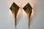 Set of two impressive Nefertiti wall lamps / sconces in bronze. Designed by Chrystiane Charles. Handmade by Charles Paris....