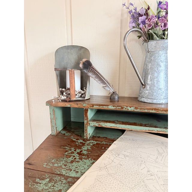 Antique Industrial Pine Desk For Sale - Image 4 of 15