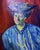 Oil Painting Woman in Blue Victor Konotopsky For Sale
