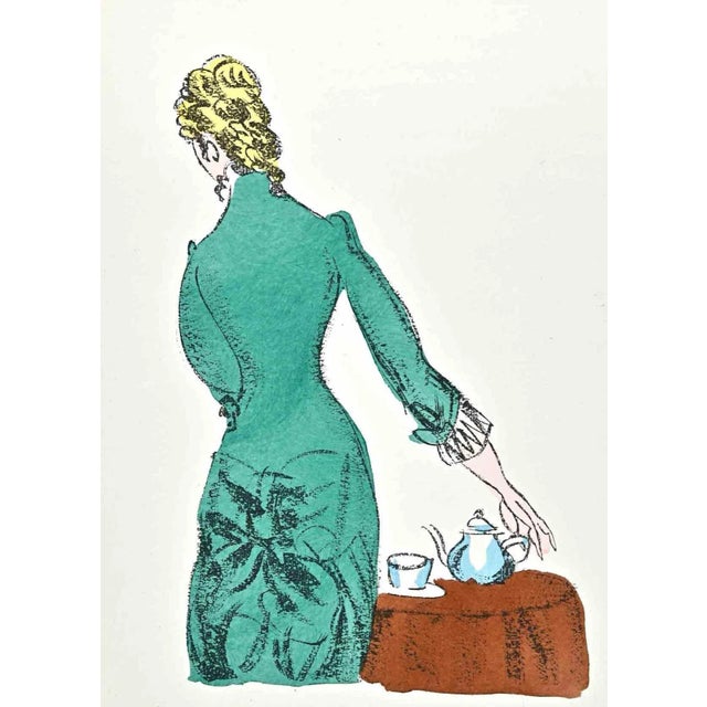 Modern Raoul Dufy, Tea Time, 1920s, Lithograph For Sale - Image 3 of 3