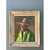 Realism Vintage Framed Oil Painting of Man in Hat For Sale - Image 3 of 12