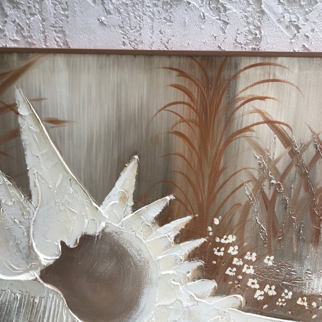 Lee Reynolds 1980s Abstract Shell Painting by Lee Reynolds, Framed For Sale - Image 4 of 12