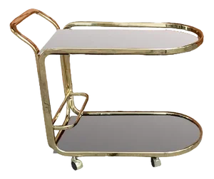 Regency Brass 2-Tier Bar Cart, 1960s