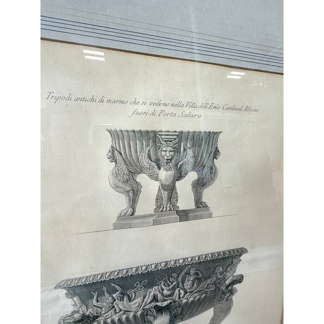Antique Giovanni Battista Piranesi Italian Pair of Roman Antiquities Engravings For Sale - Image 11 of 12