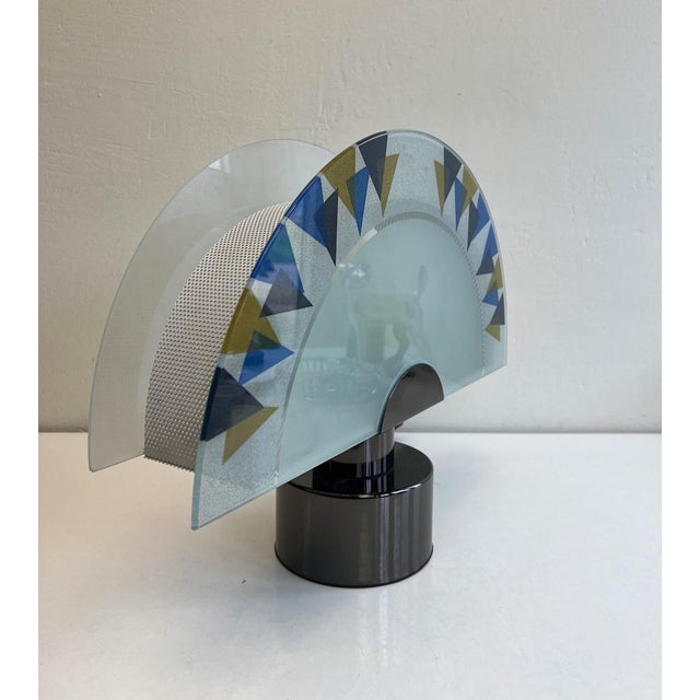 1980s Half Moon Table Lamp from Cinquanta, Italy, 1990s For Sale - Image 5 of 11