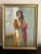 Original oil painting of a young woman holding a teapot. Beautiful, vibrant colors, has a nice warm feeling. Not signed or...