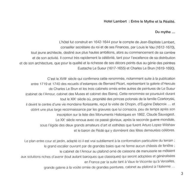 Traditional Hotel Lambert/ Etat Des Lieux Joachim Bonnemaison For Sale - Image 3 of 8