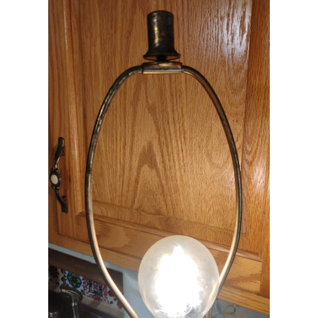 1960s 1960s Brutalist Pottery Lamps With Lighted Cut Outs No Shade For Sale - Image 5 of 7