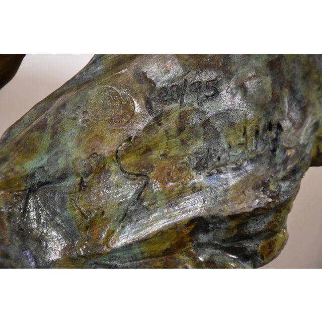 Metal 1990s Spiral Helix Y Bronze Statue by Mary Louise Snowden For Sale - Image 7 of 9