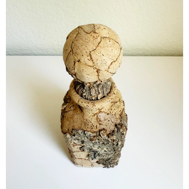 Contemporary Vintage Talian Corked Wrapped Decanter Bottle For Sale - Image 3 of 9