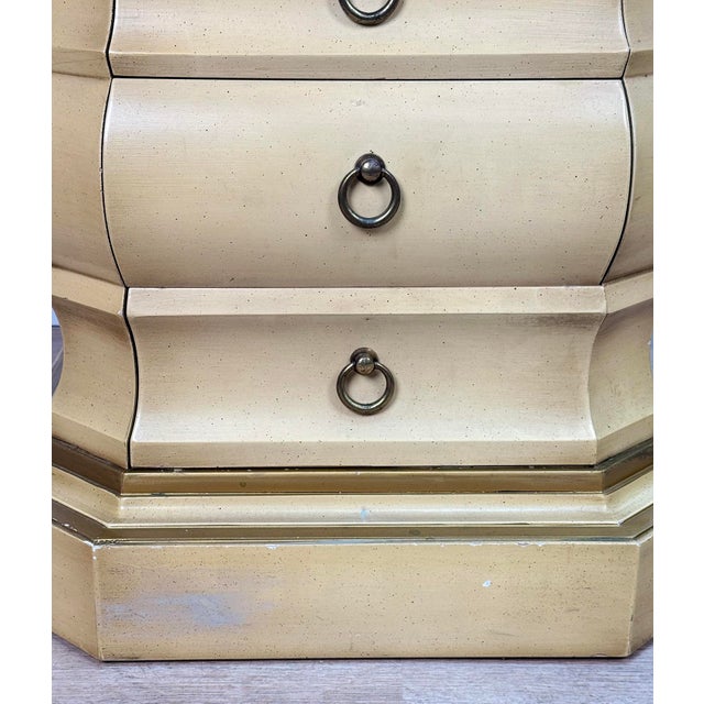 Vintage Hollywood Regency Obelisk Pyramid Etagere Cabinet Stand For Sale - Image 11 of 15