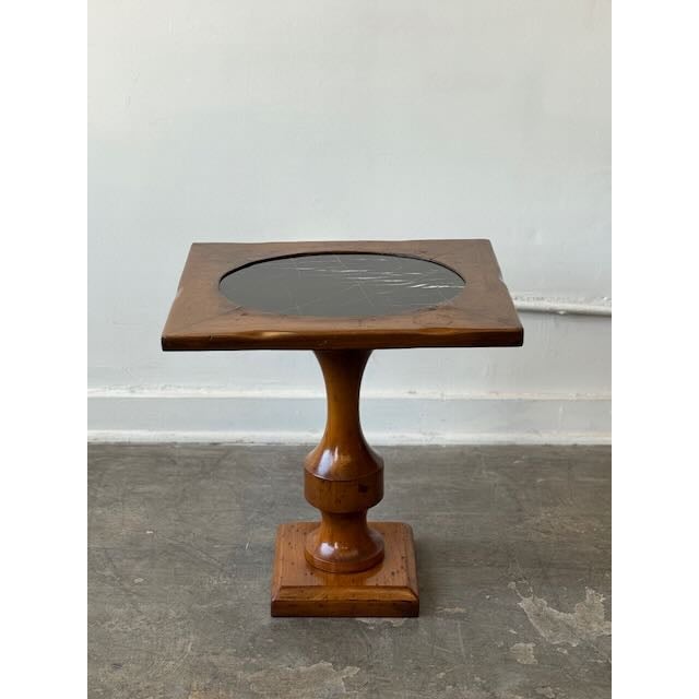 1950s 1950's Raymond Enkeboll Marble and Wood Drink Table For Sale - Image 5 of 9