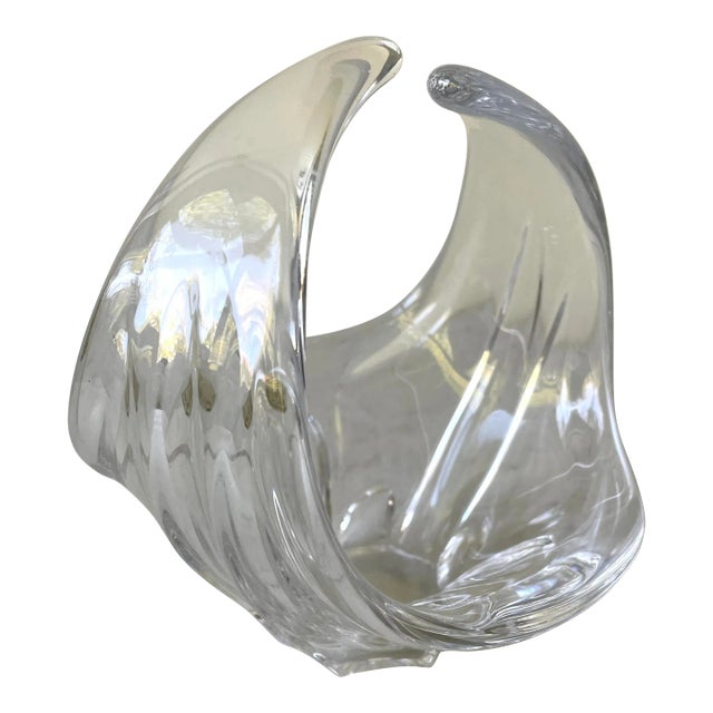 Cofrac Art Verrier France Free Form Crystal Art Bowl For Sale