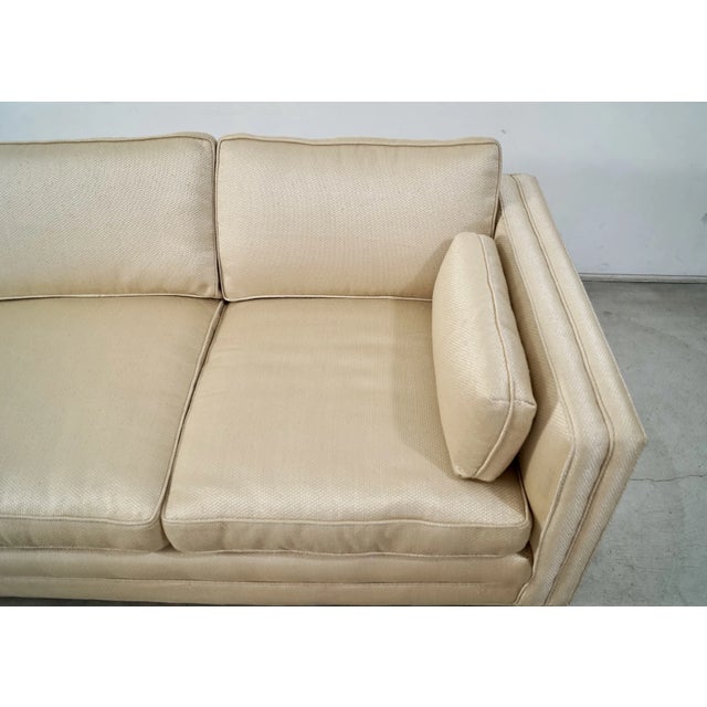 1950’s Mid-Century Modern Long Gold Tweed Sofa For Sale - Image 10 of 12