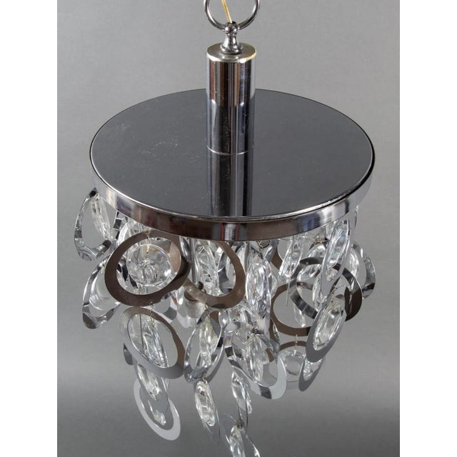 Mid-Century Modern 1970s Chrome Bangle Chandelier For Sale - Image 3 of 4