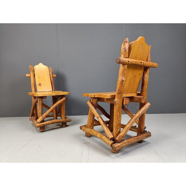 Vintage Brutalist Dining Chairs, 1960s, Set of 4 For Sale - Image 10 of 12