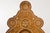 Brown Moroccan Richly Inlaid Armchair with Carved Back and Scrolling Arms, circa 1900 For Sale - Image 8 of 12