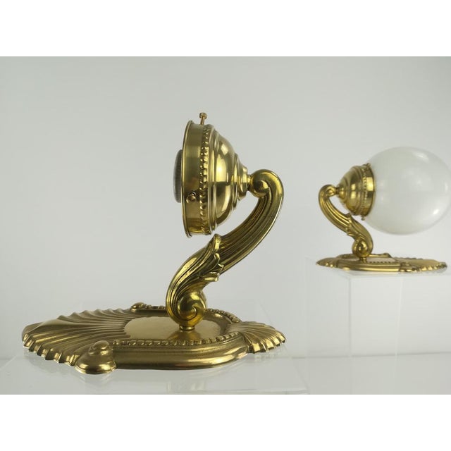 Viennese Brass Wall Lamps, Set of 2 For Sale - Image 6 of 8