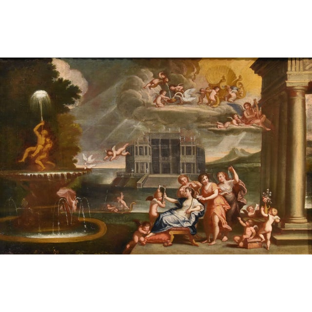 Follower of Francesco Albani, The Toilette of Venus, 1500s-1600s, Oil on Canvas For Sale - Image 14 of 17