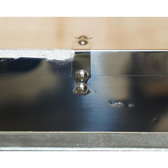 Gray Chrome & Steel Storage Trunks, Set of 3 For Sale - Image 8 of 18