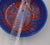 1990s 1997 Harding Black Pottery Bowl Red Blue Crystalline Starburst Glaze For Sale - Image 5 of 6