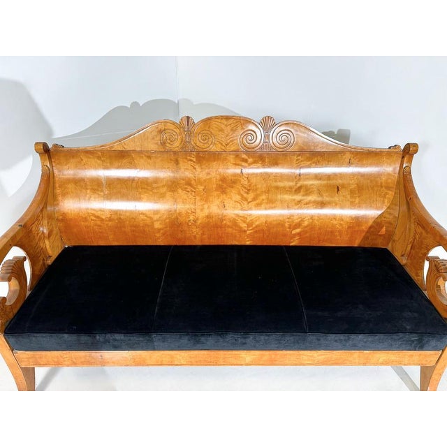 Bench in Birch Veneer, Russia, Early 19th Century For Sale - Image 11 of 13