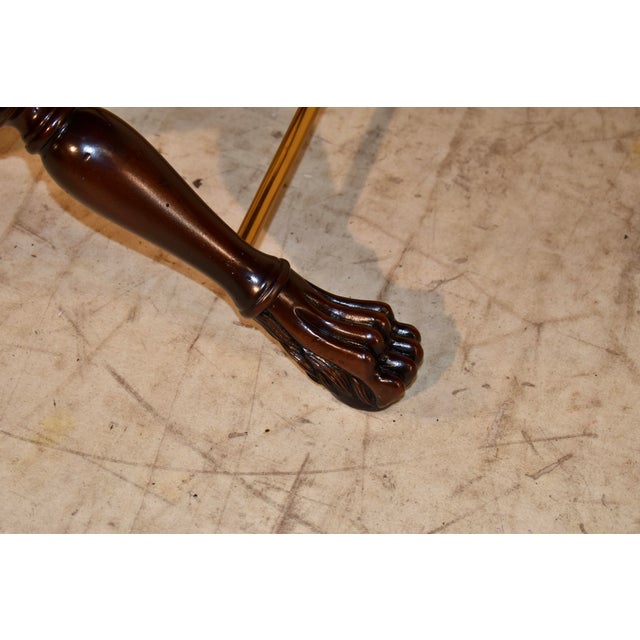 Brown Pair of Theodore Alexander Director's Stools in Leather For Sale - Image 8 of 11