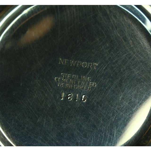 Newport Gorham Sterling Silver & Clear Glass Sauce Boat Goblet Beaker For Sale - Image 10 of 11