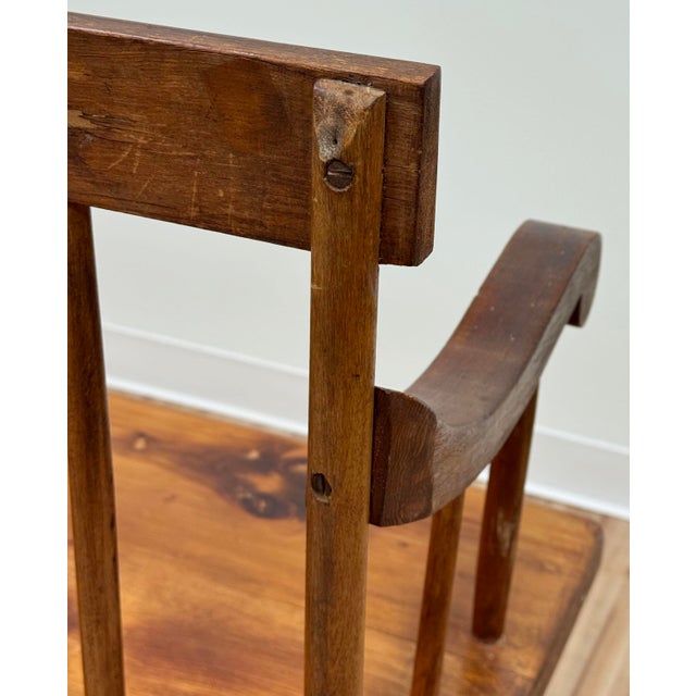 Antique Wood Spindle Back Deacons Bench For Sale - Image 15 of 16